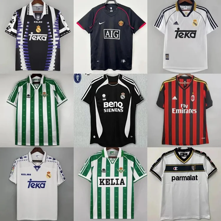 Retro Football Shirt Selection — Real Madrid, AC Milan & More 2