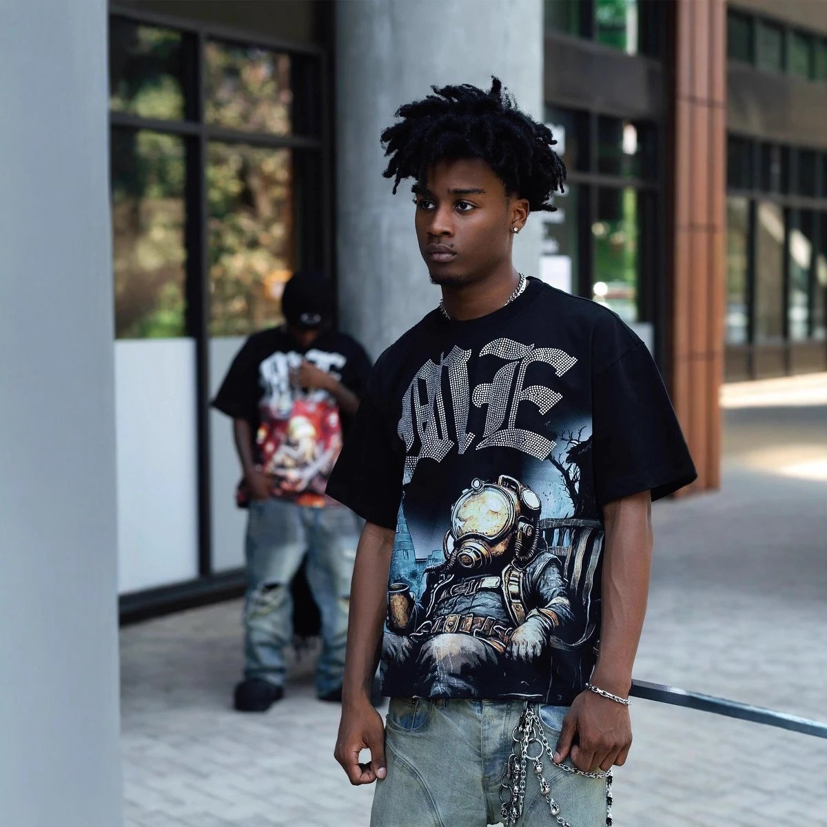 Loose-Fit Short-Sleeve T-Shirt — JS / MIXED