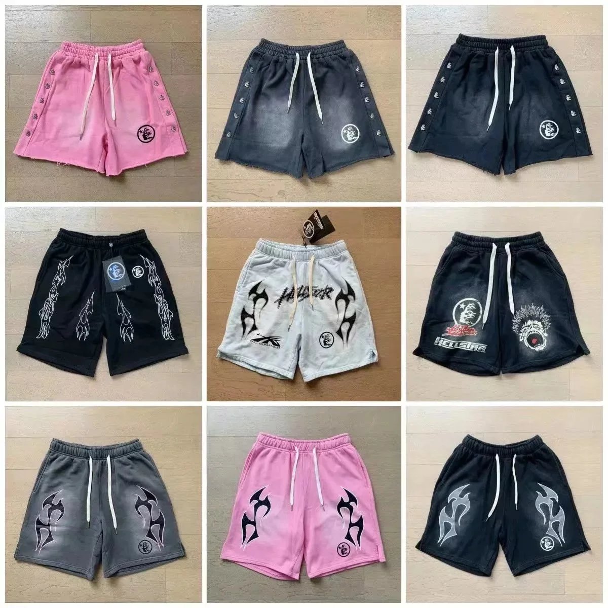 Loose-Fit Washed Sports Shorts