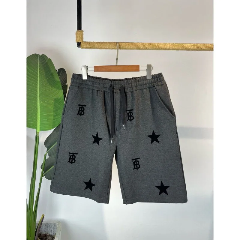 Unisex Printed Letter-Graphic Shorts 3