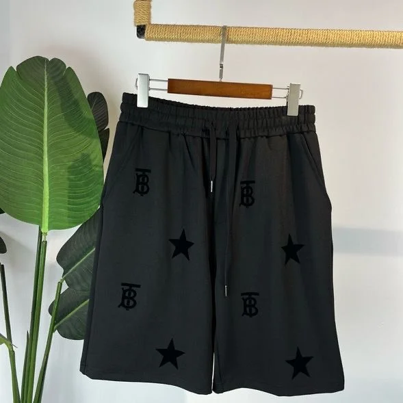 Unisex Printed Letter-Graphic Shorts 4