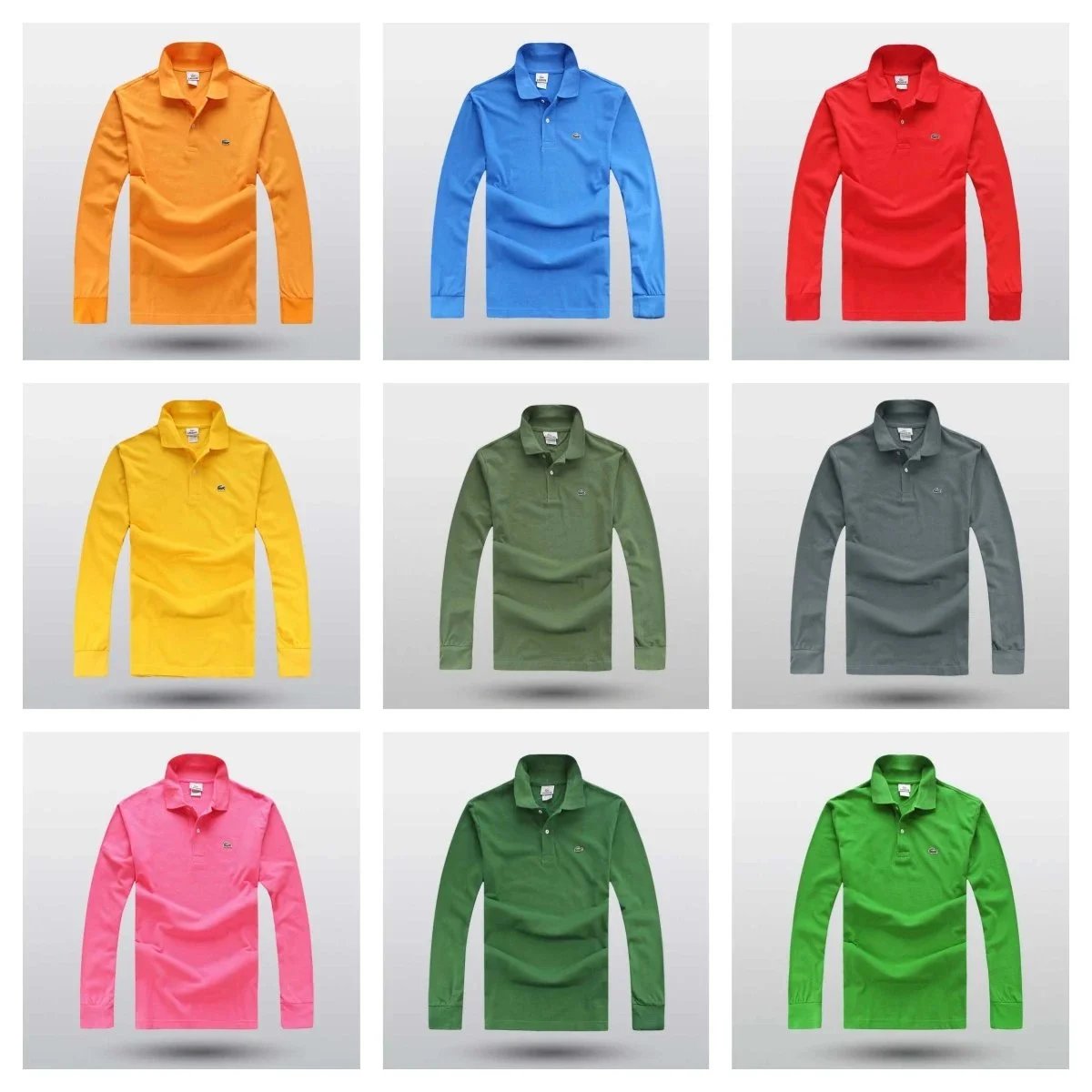 Men's Cotton Collared Long-Sleeve Shirt — I-1
