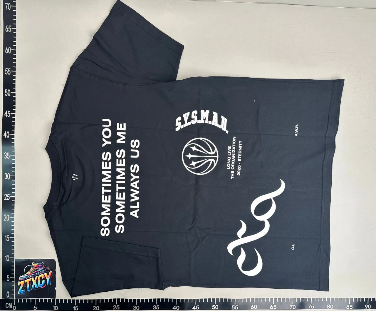 Short-Sleeve Printed Letter-Graphic T-Shirt — CY 5