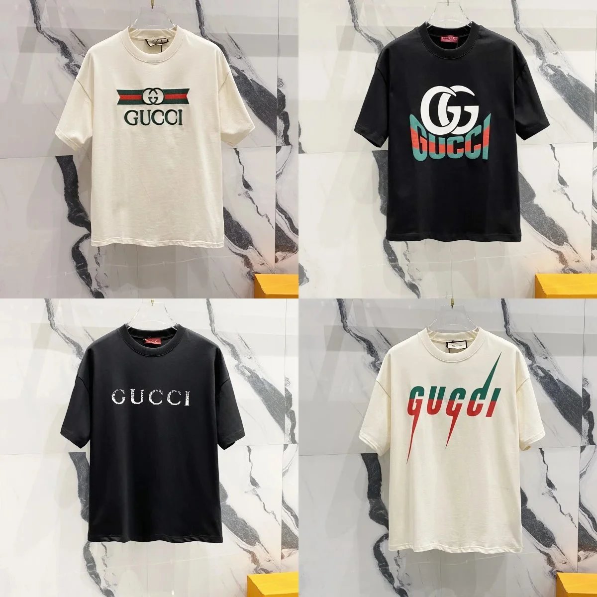 Short-Sleeve Embroidered Printed T-Shirt Selection — LL55-G