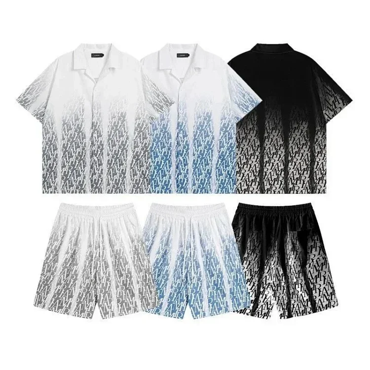 Unisex Loose-Fit Plus-Size Short-Sleeve Letter-Graphic T-Shirt & Shorts Set 2