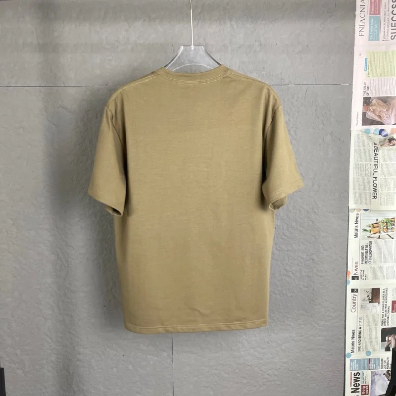Unisex Loose-Fit Cotton Crewneck Short-Sleeve T-Shirt — #1477 5