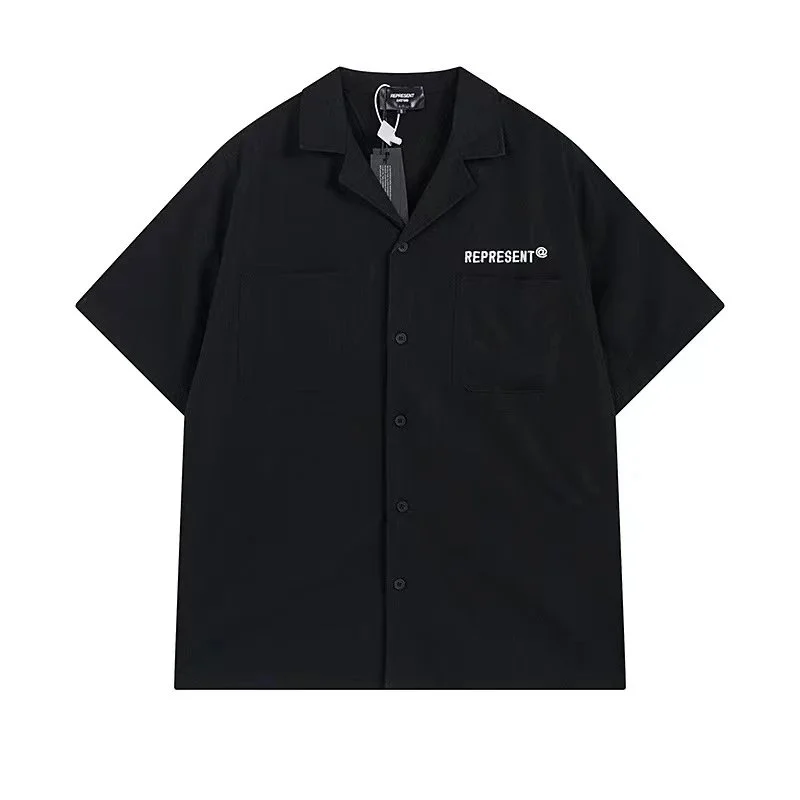 Collared Letter-Graphic Shirt 3