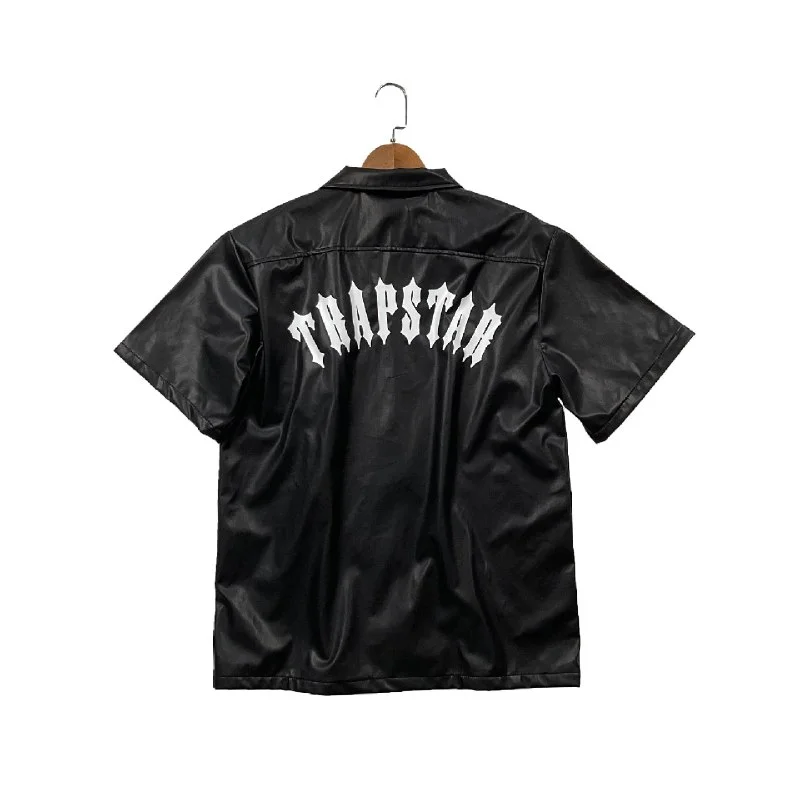 Collared Letter-Graphic Shirt 6