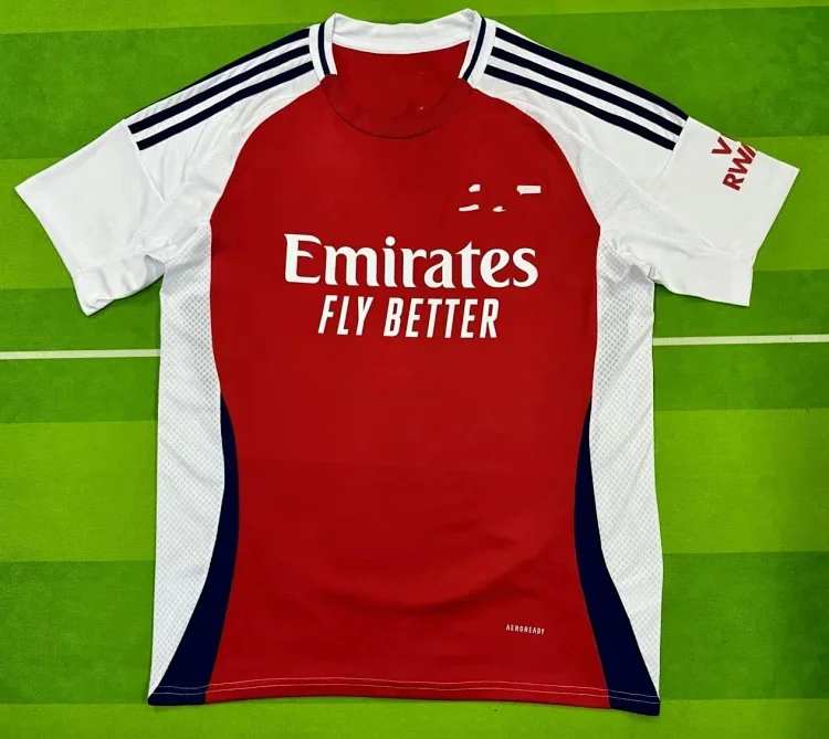 Arsenal 2024/25-Style Home Football Jersey — Red & White 2