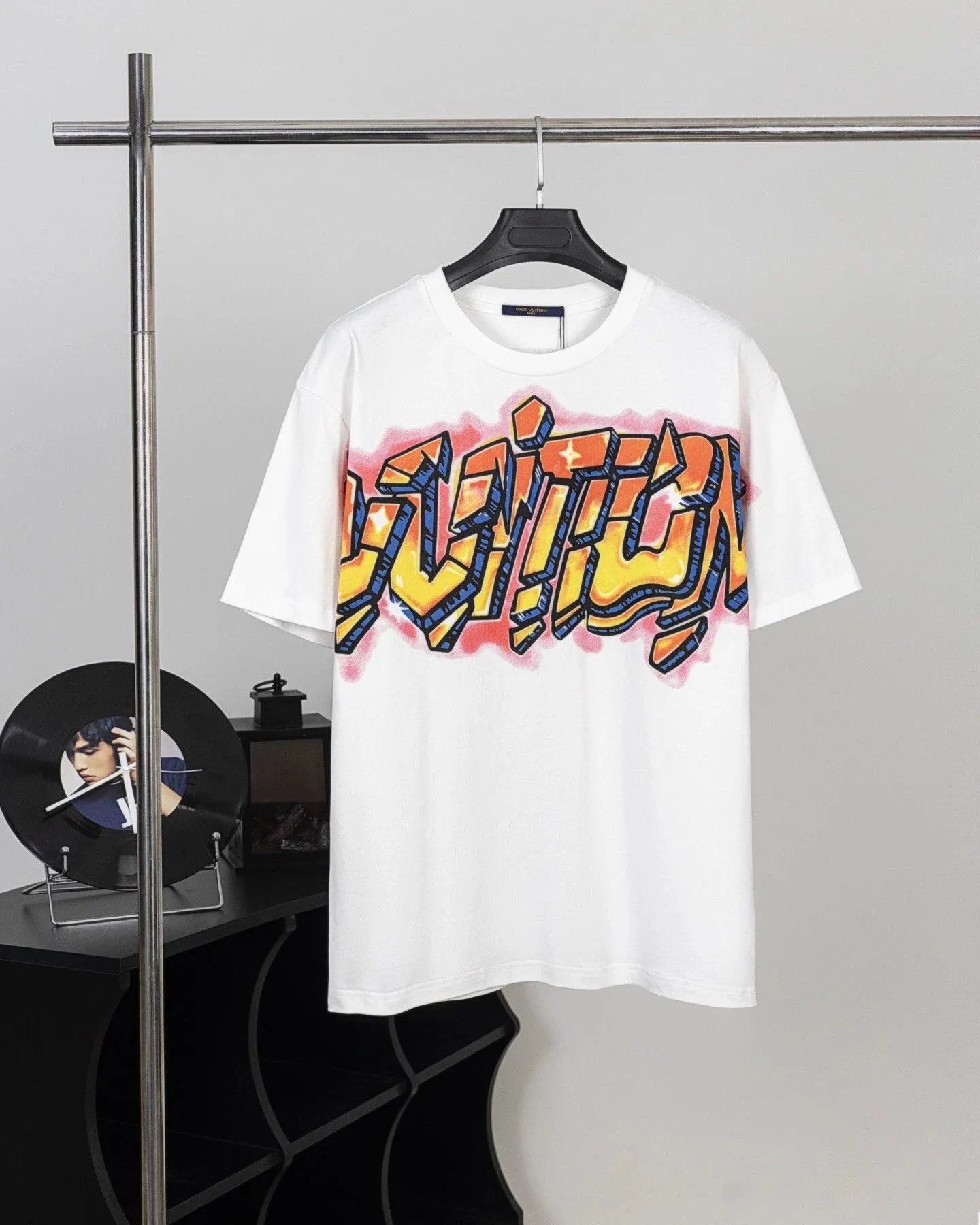 Unisex Loose-Fit Short-Sleeve Printed Letter-Graphic T-Shirt — ins — #1614