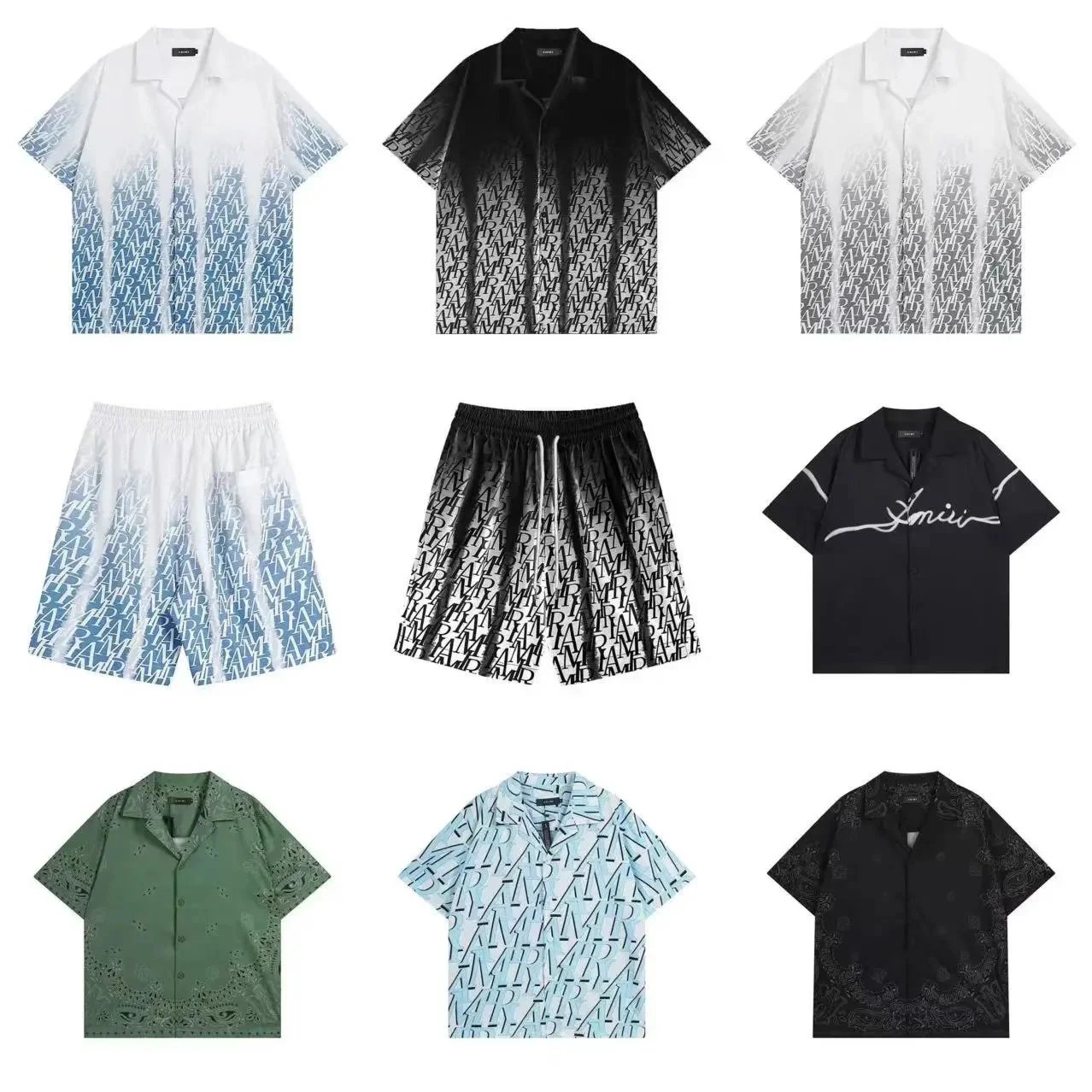 Unisex Loose-Fit Plus-Size Short-Sleeve Letter-Graphic T-Shirt & Shorts Set — FDD-TOP