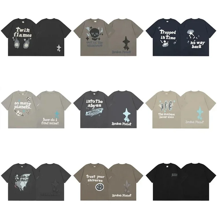 Crewneck Short-Sleeve Printed Cartoon-Graphic Puff-Print T-Shirt Selection — CY 2