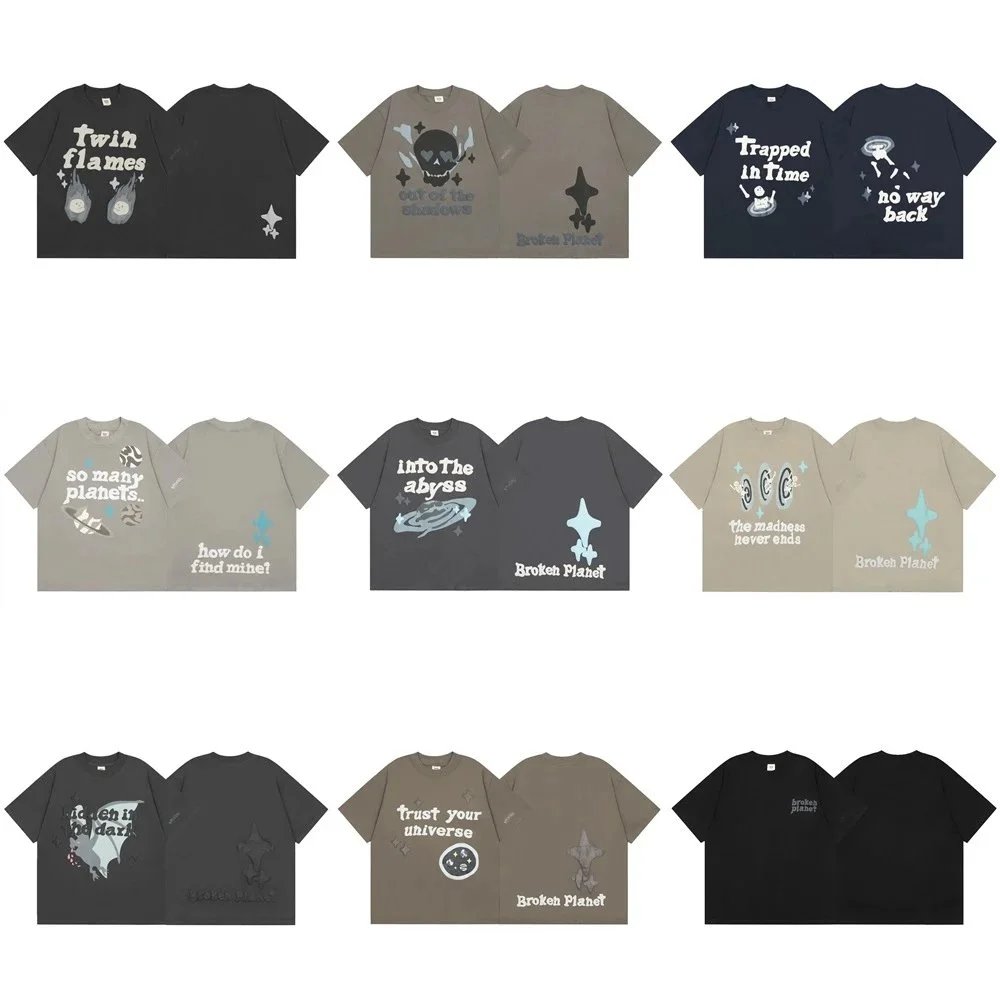 Crewneck Short-Sleeve Printed Cartoon-Graphic Puff-Print T-Shirt Selection — CY
