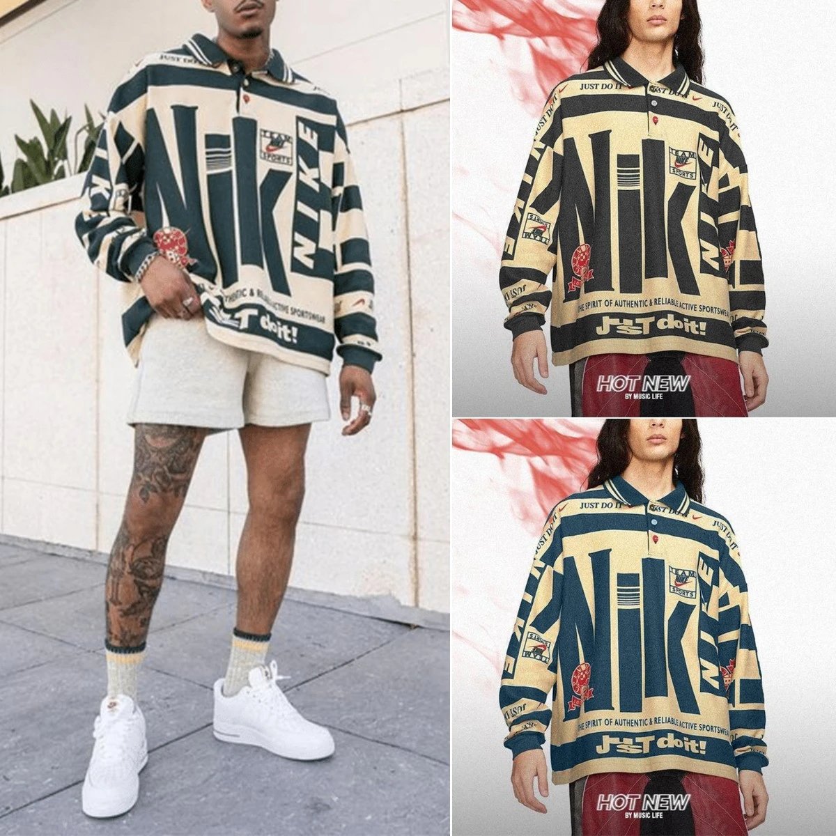 SS.2022 New AliExpress Amazon short-sleeved autumn men's tops printed men's Polo shirt long sleeves