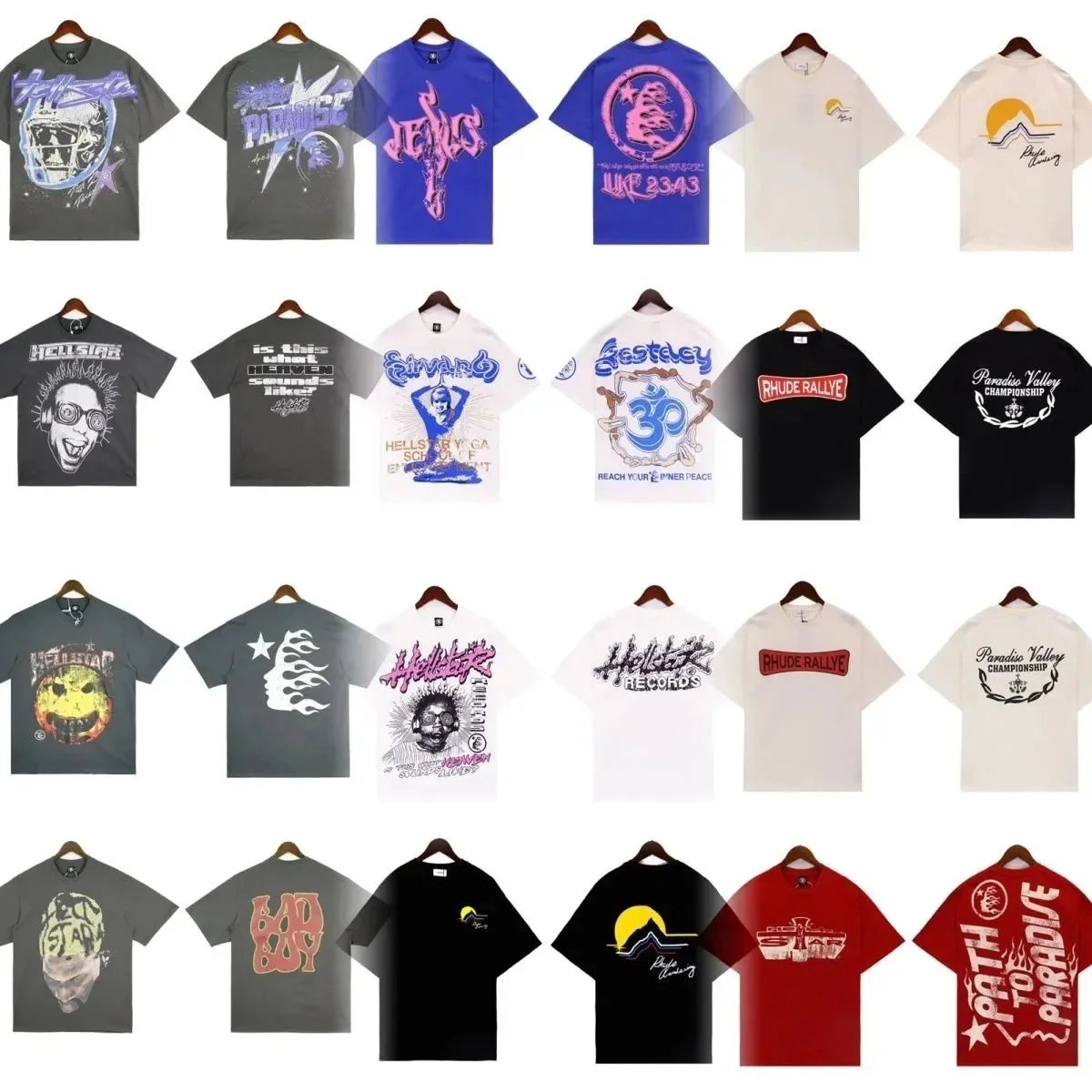 New H washed fabric Hell S**r street shirt