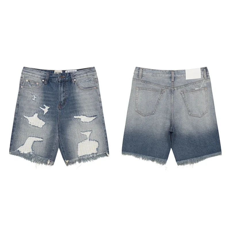 Loose-Fit Embroidered Letter-Graphic Washed Distressed Jeans — #2203 2