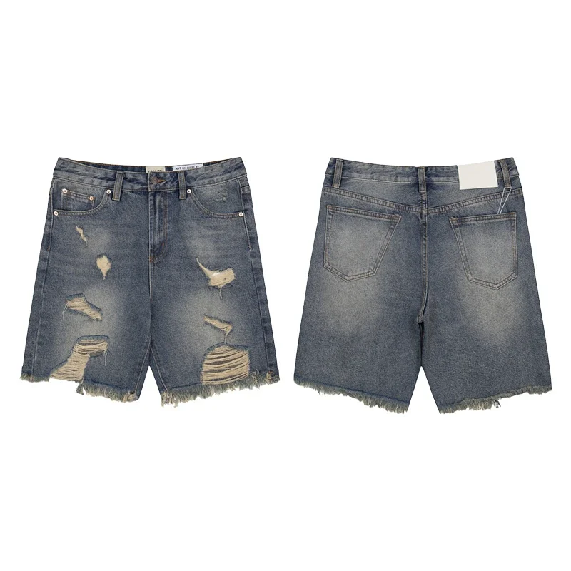 Loose-Fit Embroidered Letter-Graphic Washed Distressed Jeans — #2203 4