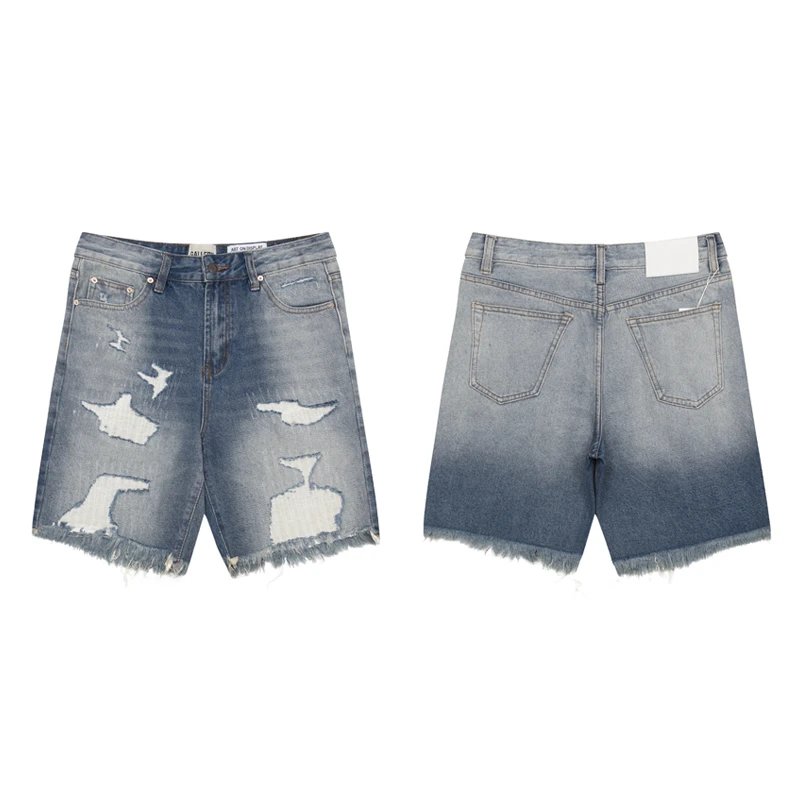 Loose-Fit Embroidered Letter-Graphic Washed Distressed Jeans — #2203