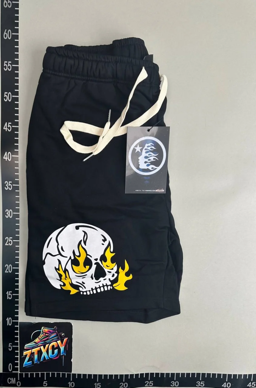 Unisex Printed Letter-Graphic Shorts — CY 3