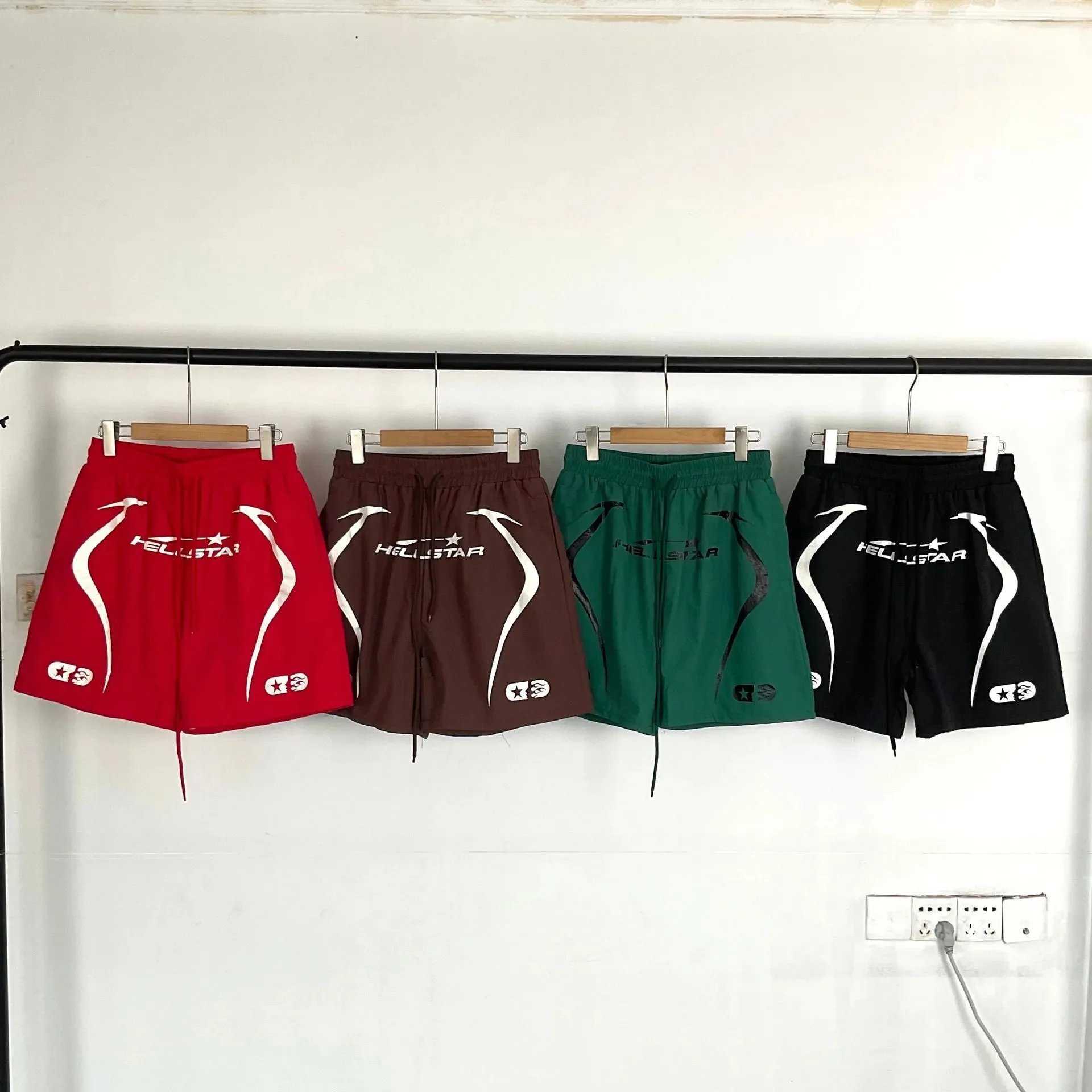 Unisex Printed Letter-Graphic Shorts — CY