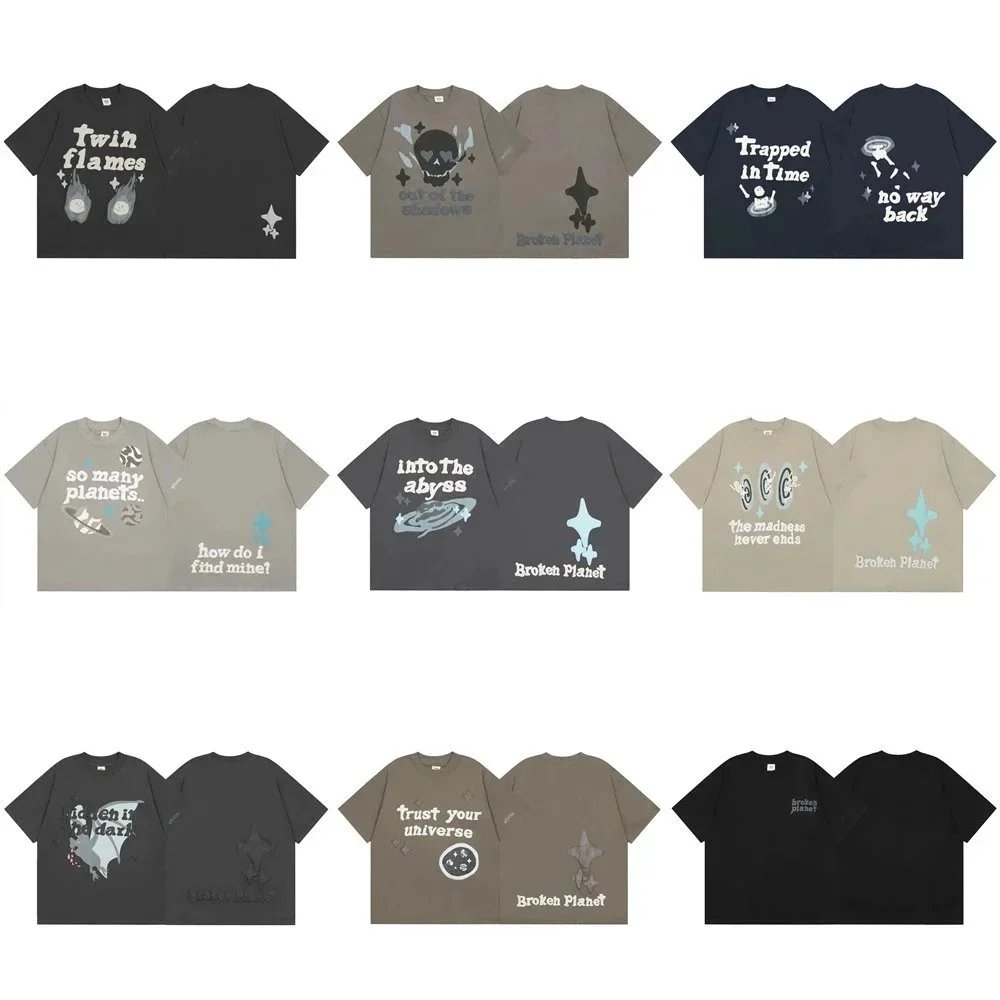 Collection of cartoon foam printed round neck short-sleeved T-Shirts — #2499