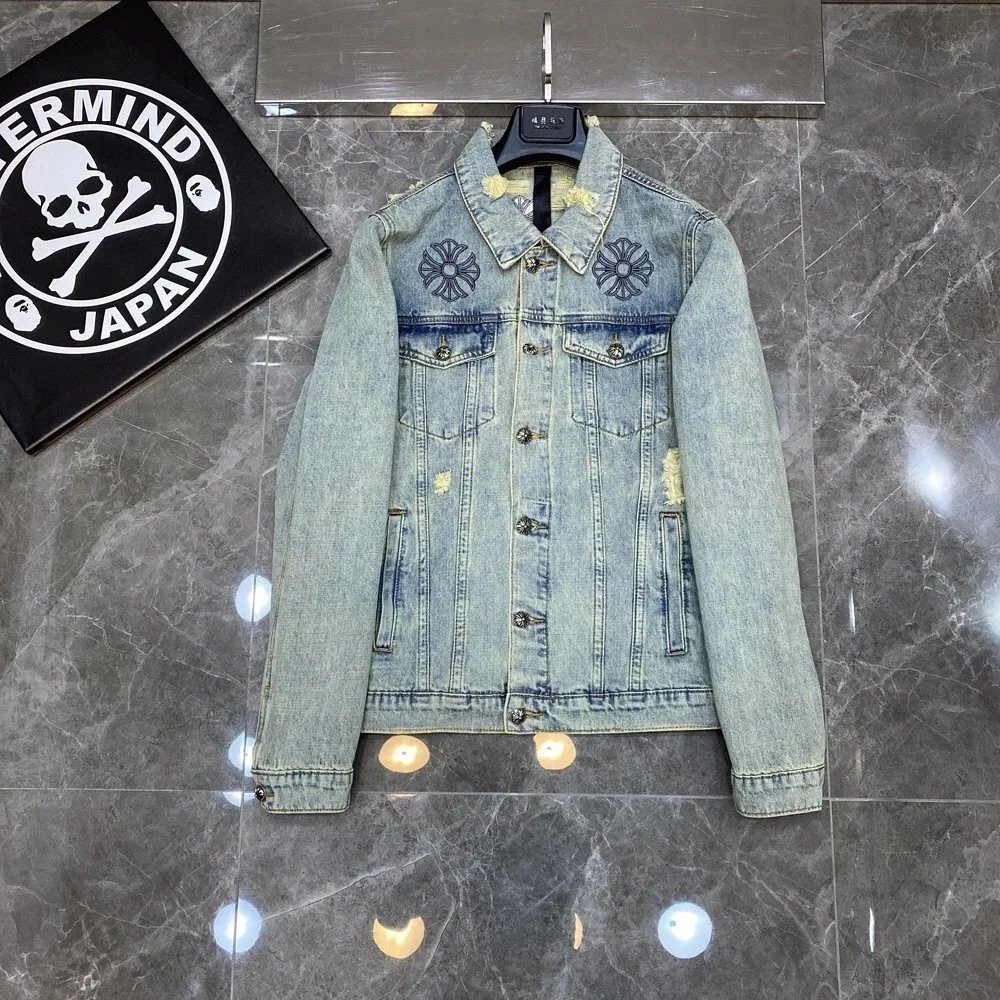 Embroidered Distressed Jacket