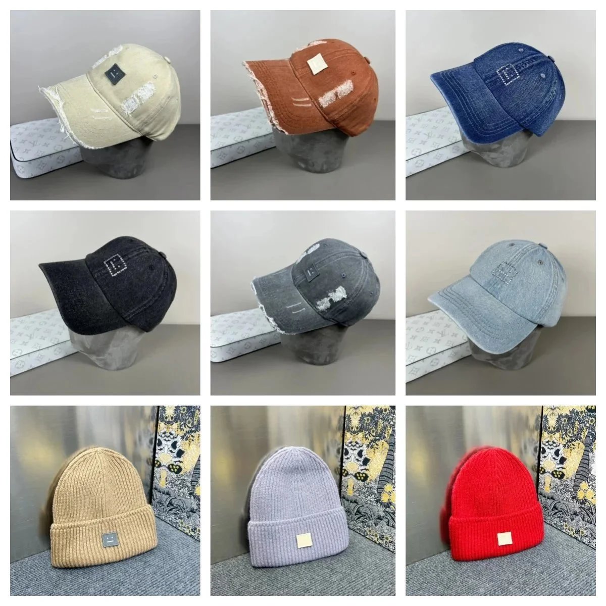 Embroidered Letter-Graphic Washed Retro Baseball Cap — ZW-1 — #2715