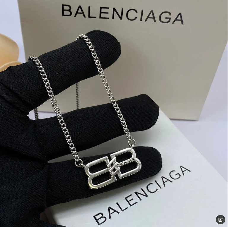 Letter-Graphic Retro Necklace