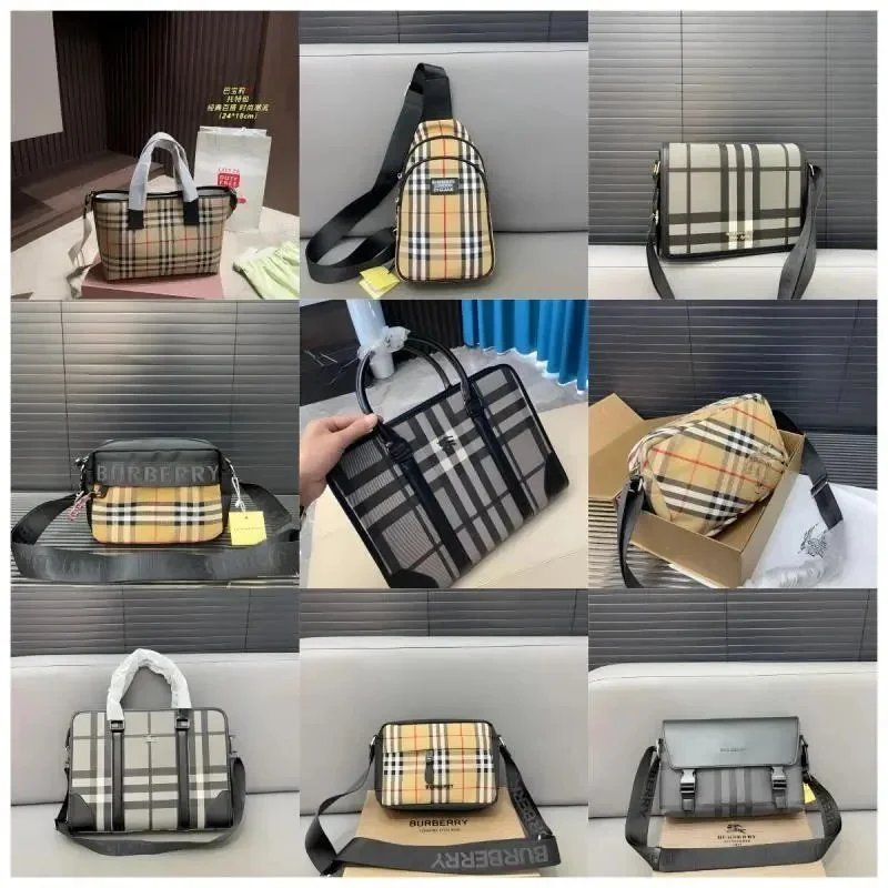 Men's Checked Tote Bag — YY12