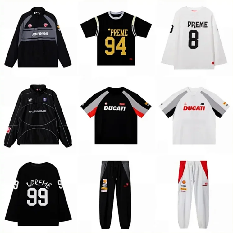 Jacket Ducati co-branded printed football uniform loose sports short-sleeved T-Shirt 2