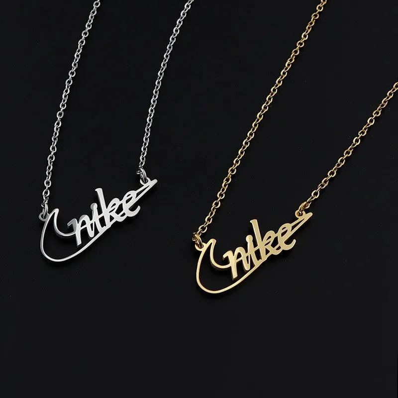 Unisex Letter-Graphic Necklace — #2972