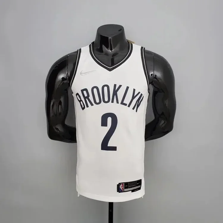 Brooklyn No. 2 Basketball Jersey — White & Black 2