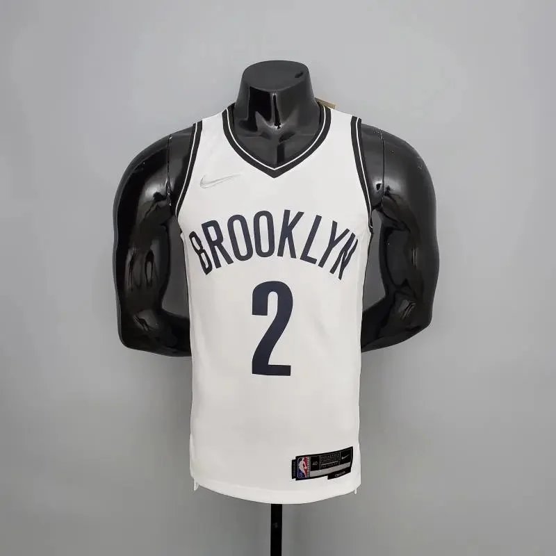 Brooklyn No. 2 Basketball Jersey — White & Black
