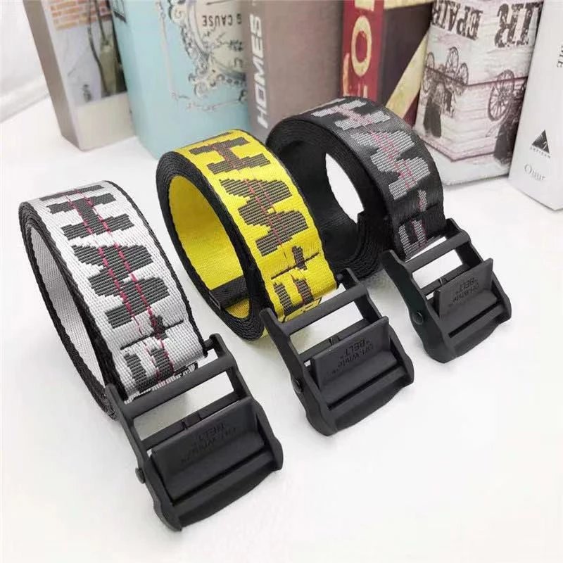 Embroidered Letter-Graphic Belt — RF