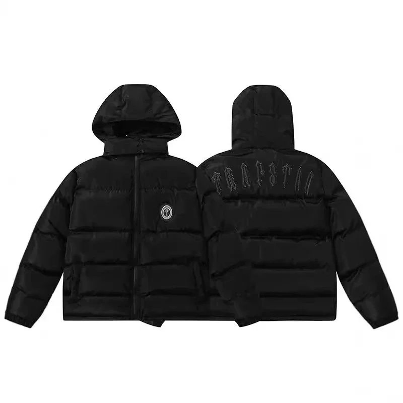 Unisex Hooded Embroidered Down Jacket — Trapstar