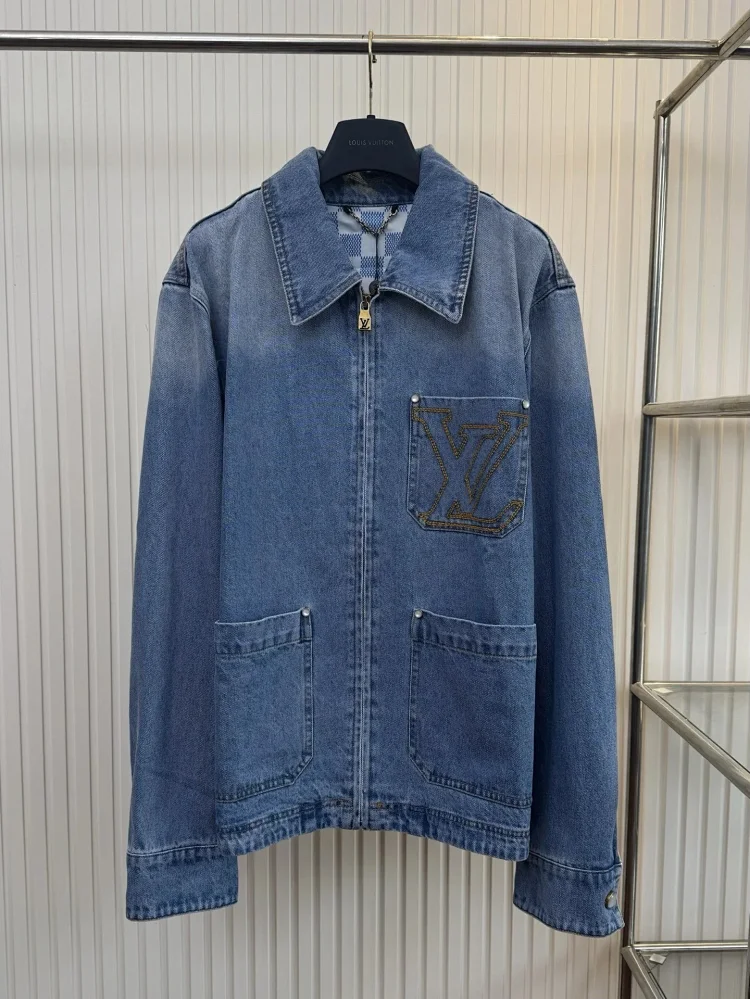 Unisex Embroidered Letter-Graphic Jacket — #3139 2