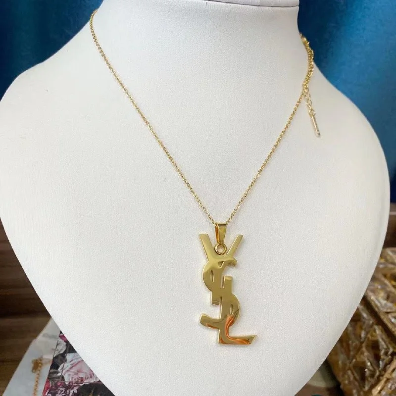 Letter-Graphic Necklace — #3278 4