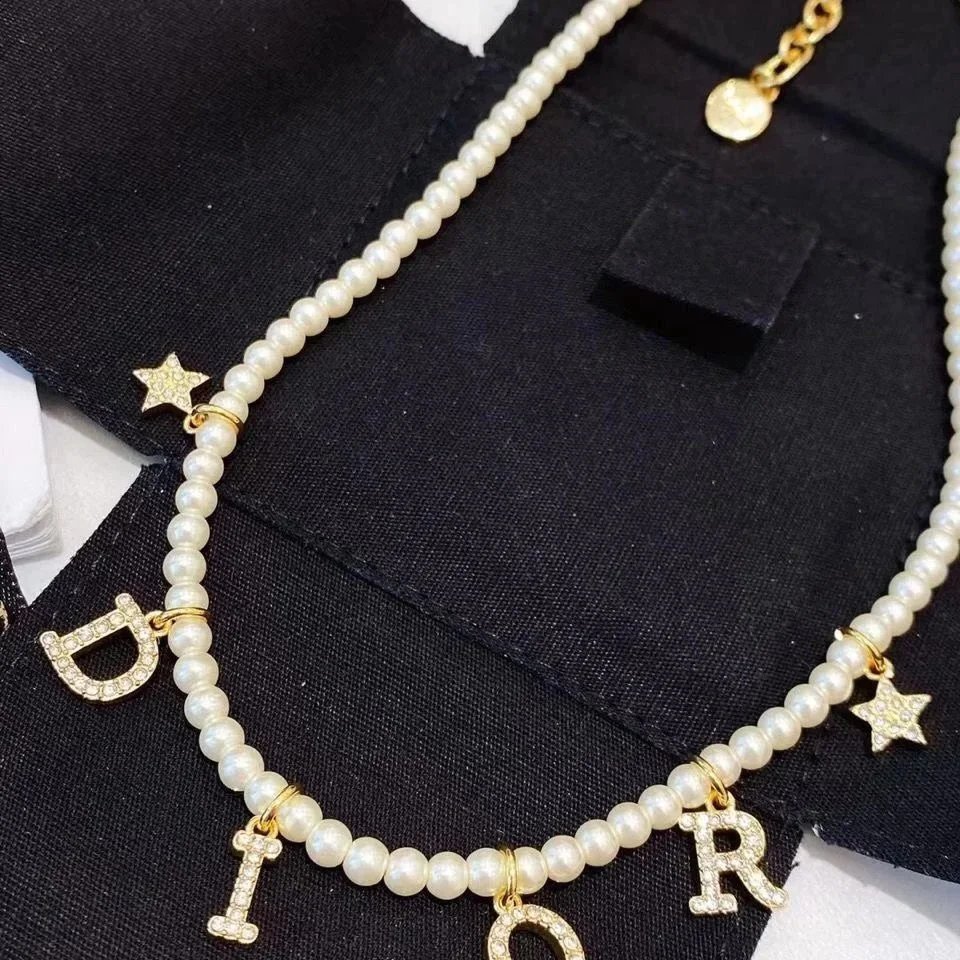 Letter-Graphic Necklace — #3559