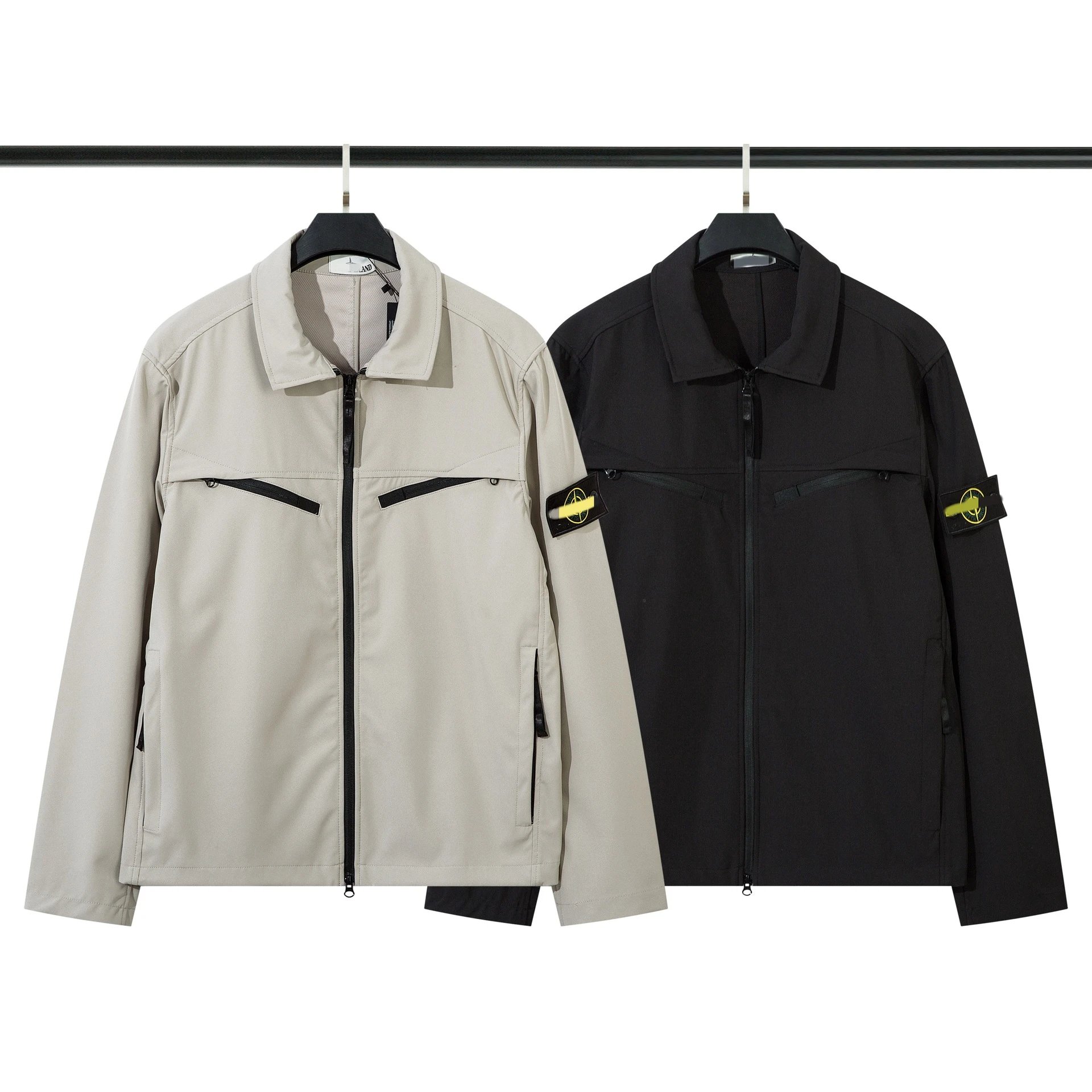 Zip-Up Solid-Colour Retro Jacket