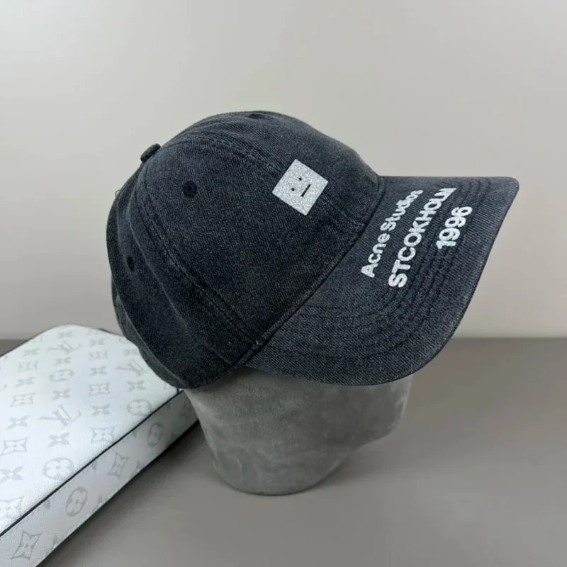 Embroidered Letter-Graphic Washed Retro Baseball Cap — ZW-1 — #3676 4