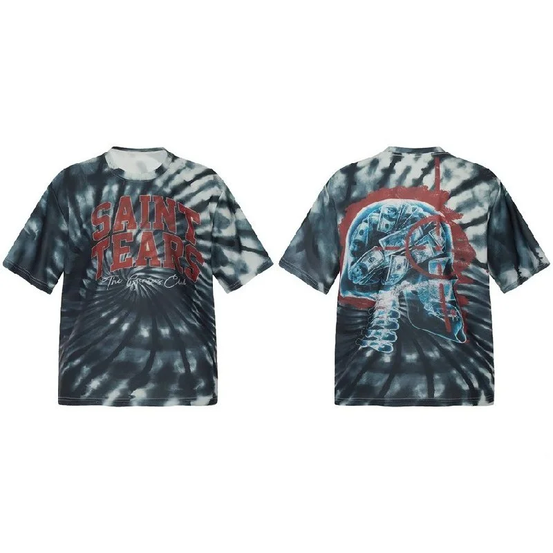 Unisex Loose-Fit Crewneck Short-Sleeve Printed T-Shirt — #372 4