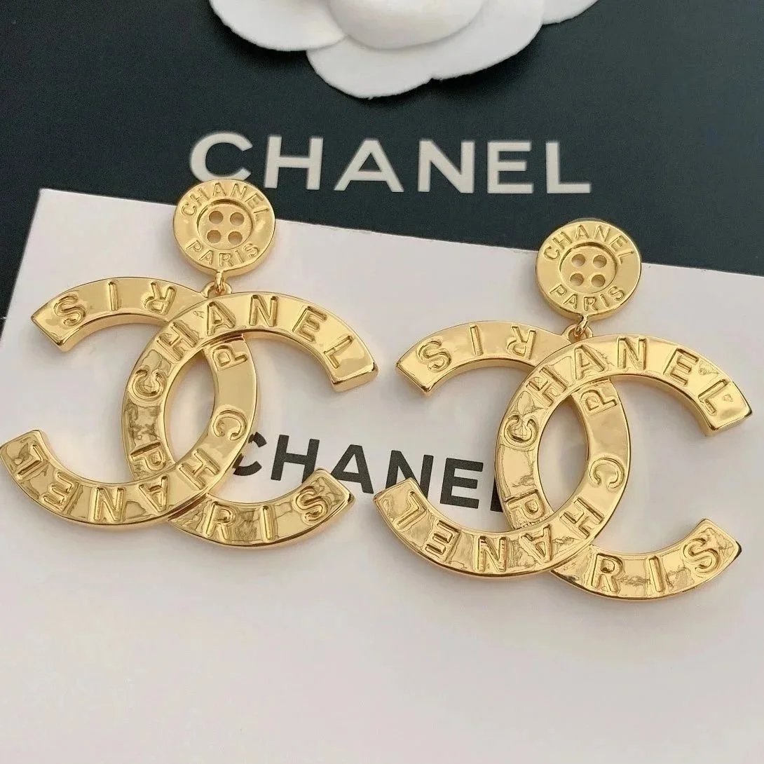 Letter-Graphic Earrings — #4034