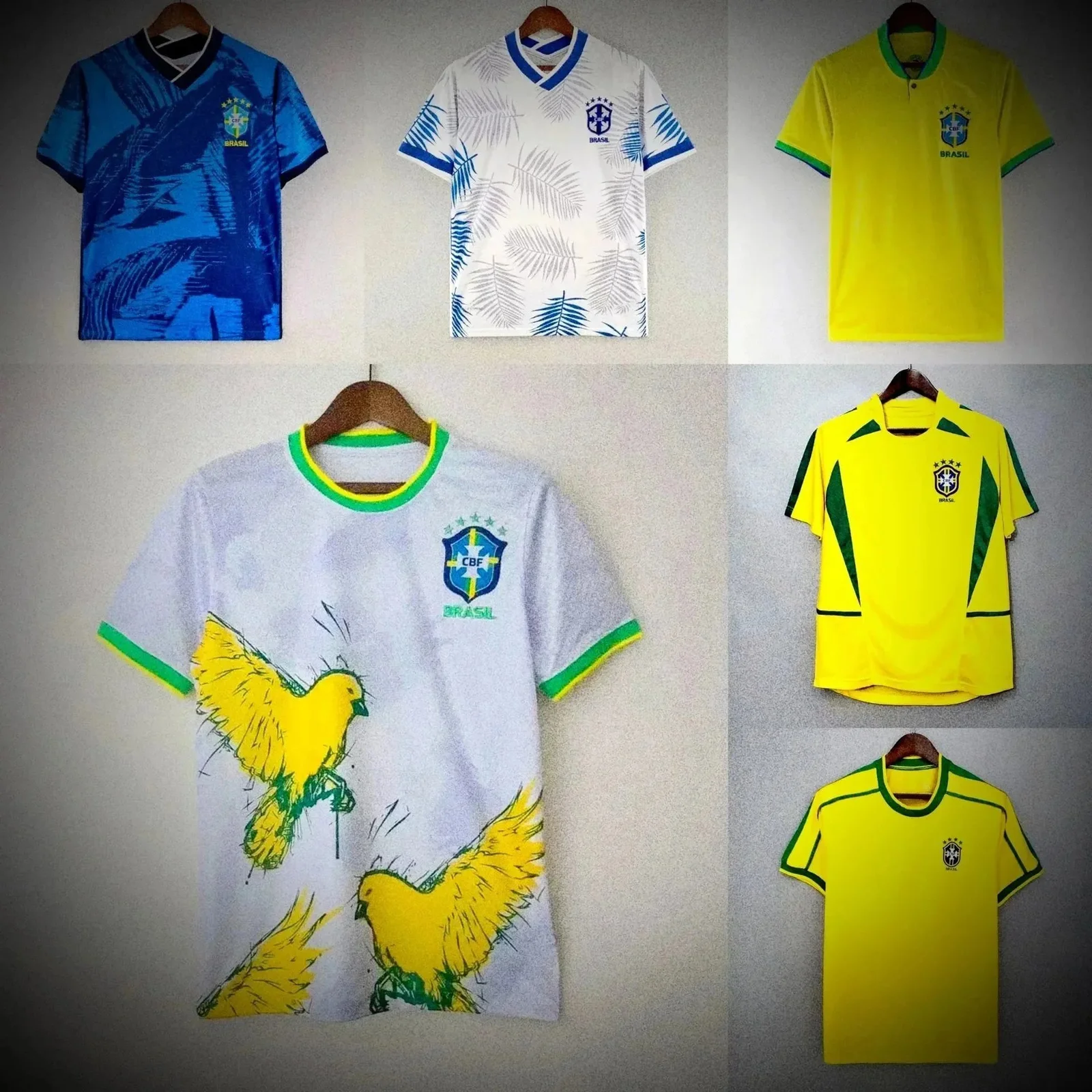Brazil Football Jersey Selection — Yellow, Blue & Graphic Designs 2