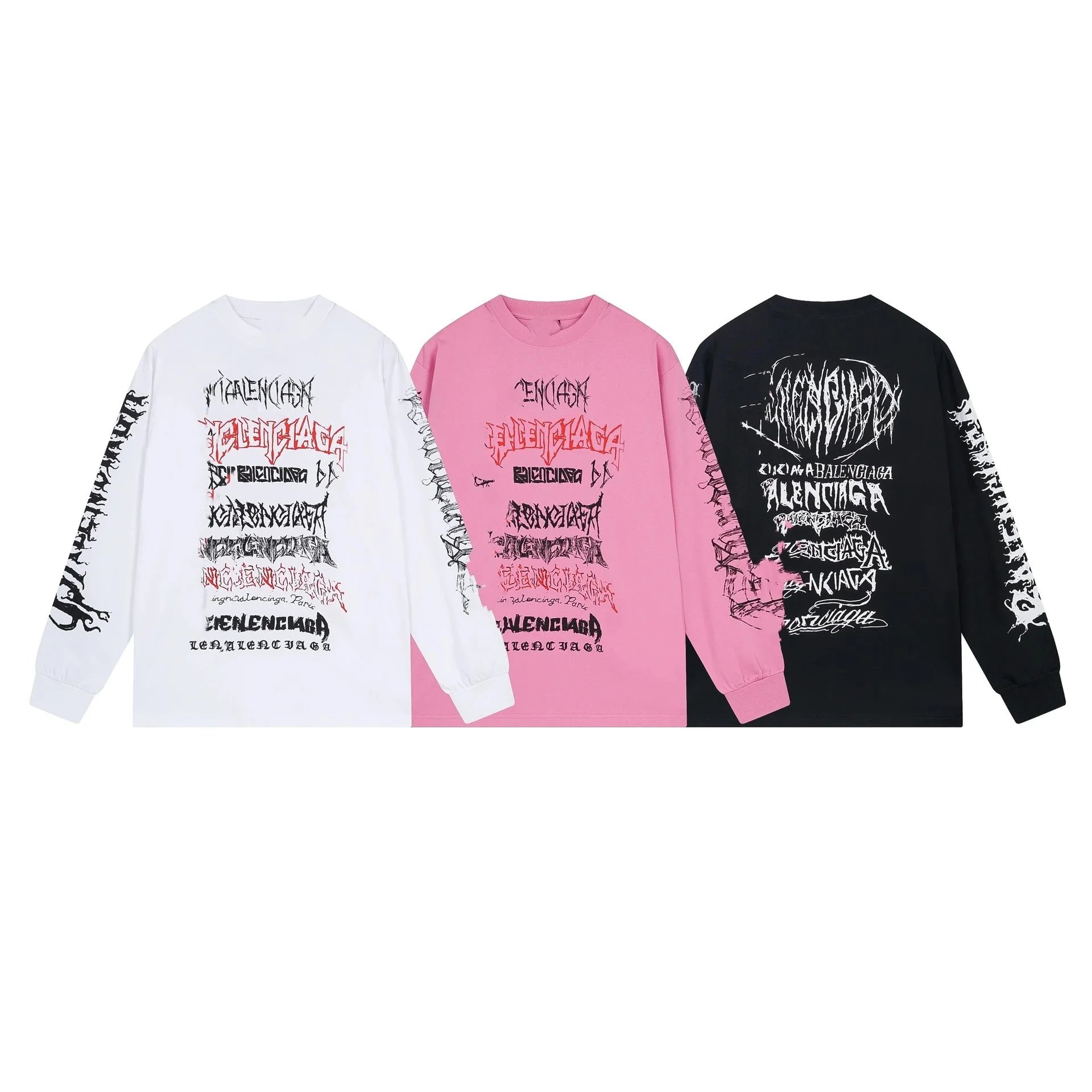 Unisex Loose-Fit Long-Sleeve Printed T-Shirt