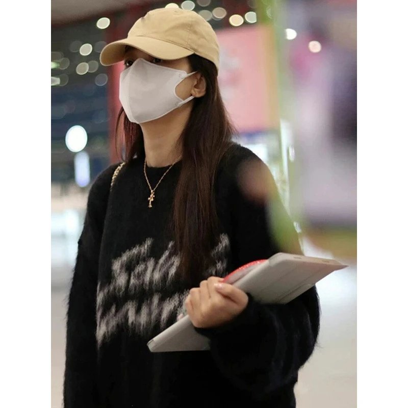 Unisex Loose-Fit Letter-Graphic Knitwear — JS