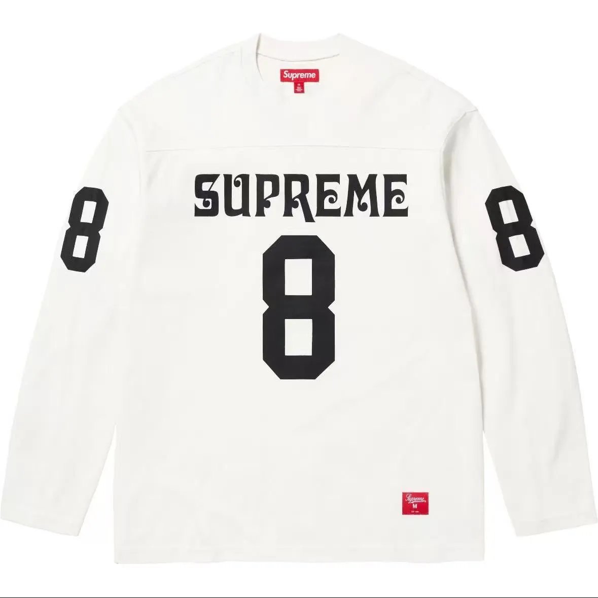 Long-Sleeve Letter-Graphic Football Jersey — sup