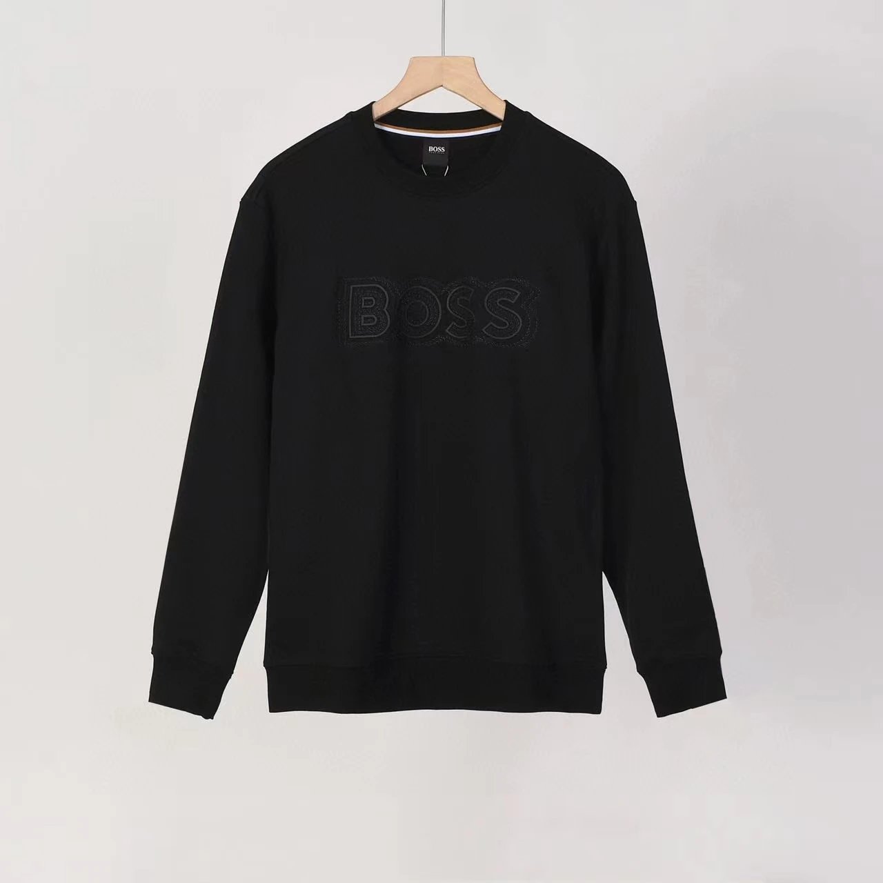 Crewneck Long-Sleeve Letter-Graphic Sweatshirt