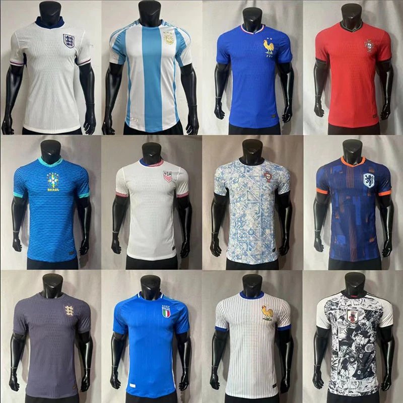 MC.2425 player version France England Mexico Portugal Germany Argentina jersey football uniform shirt