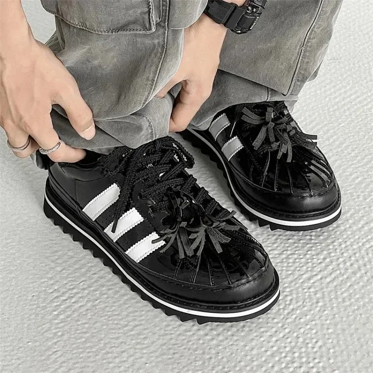 Unisex Panelled Retro Shoes — #4550 2