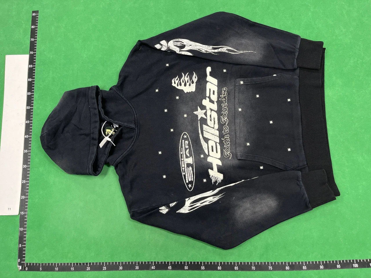 Unisex Distressed Hoodie — Hell*star 3